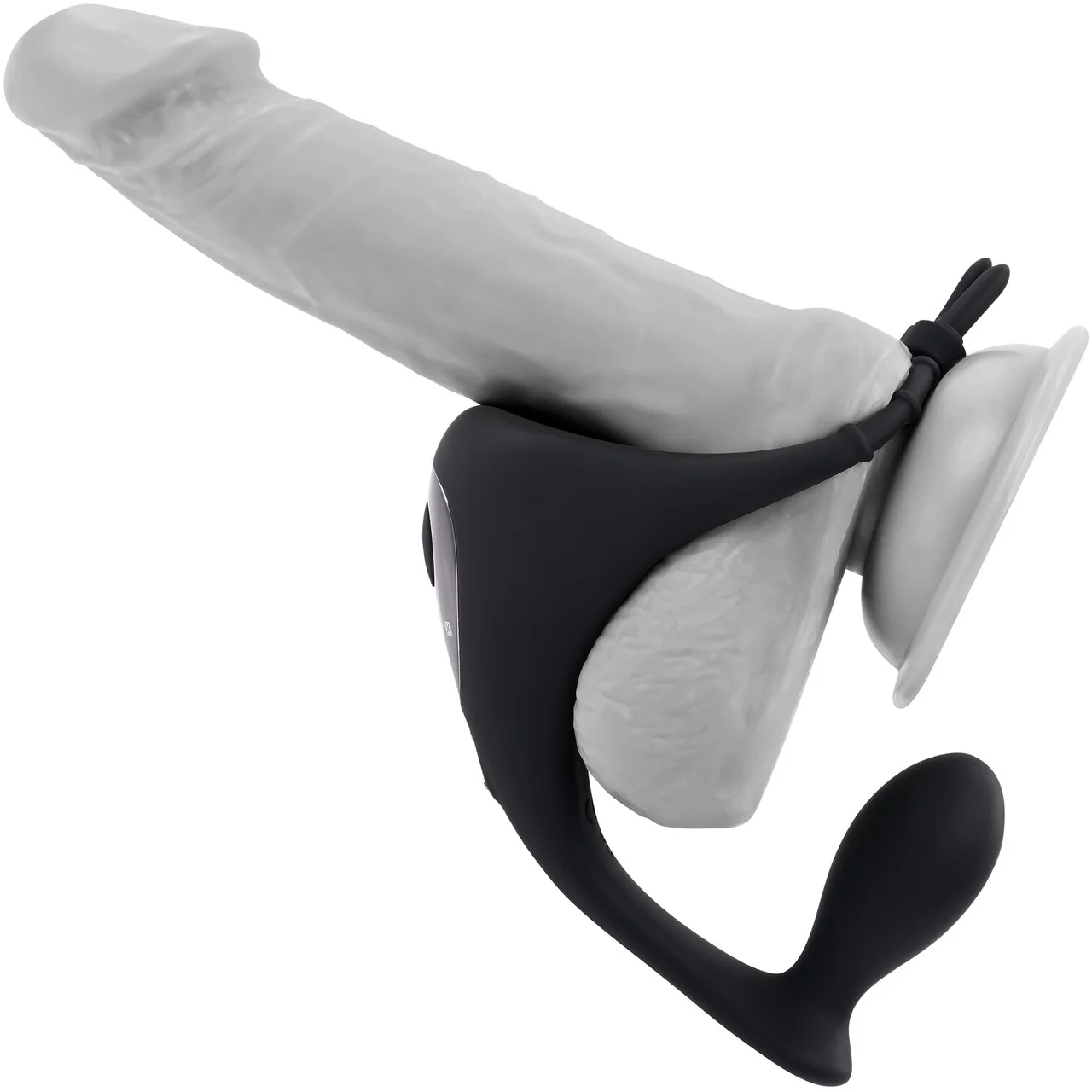 Gender X Back It Up Rechargeable Waterproof Silicone Vibrating Cock Ring & Anal Plug With Remote - Image 2