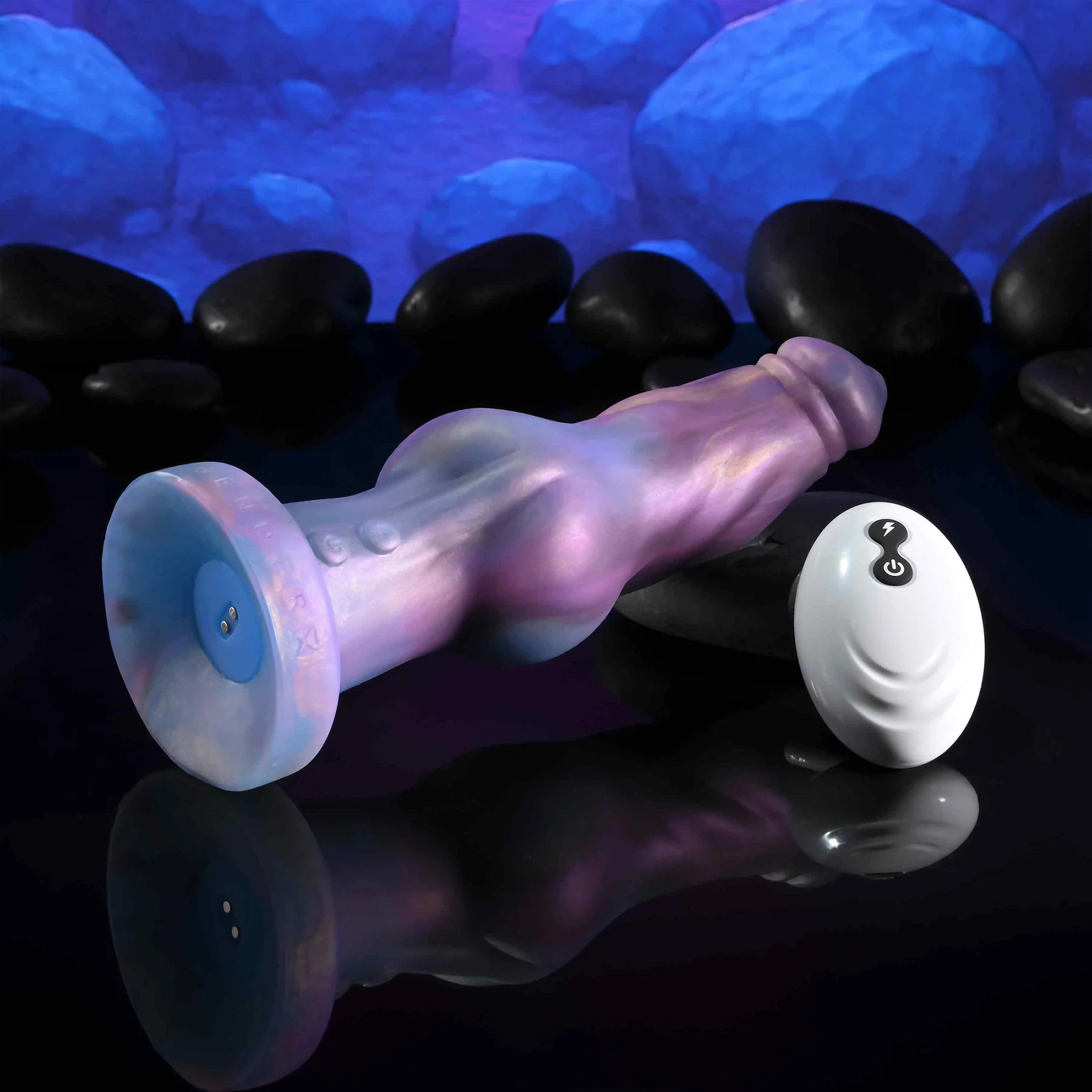 Gender X Imaginary Friend 7.75" Silicone Vibrating Dildo With Remote - Image 9