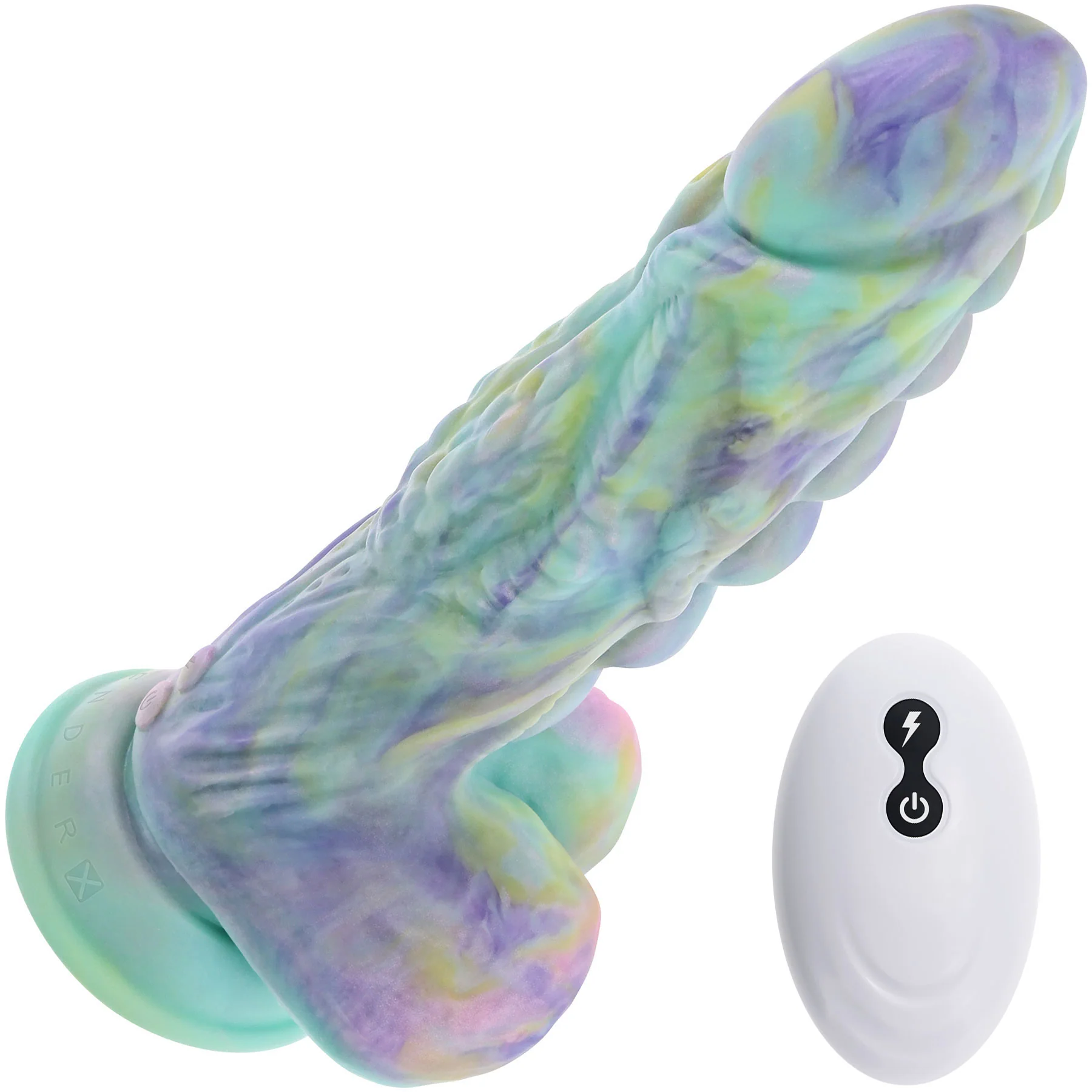 Gender X Monster's Ball 9.25" Silicone Thrusting Vibrating Dildo With Remote