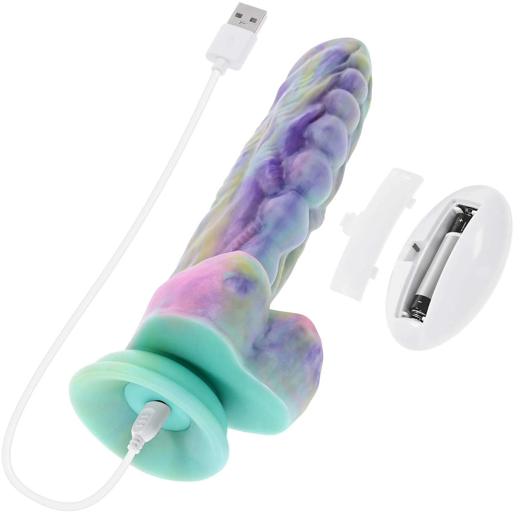 Gender X Monster's Ball 9.25" Silicone Thrusting Vibrating Dildo With Remote - Image 16