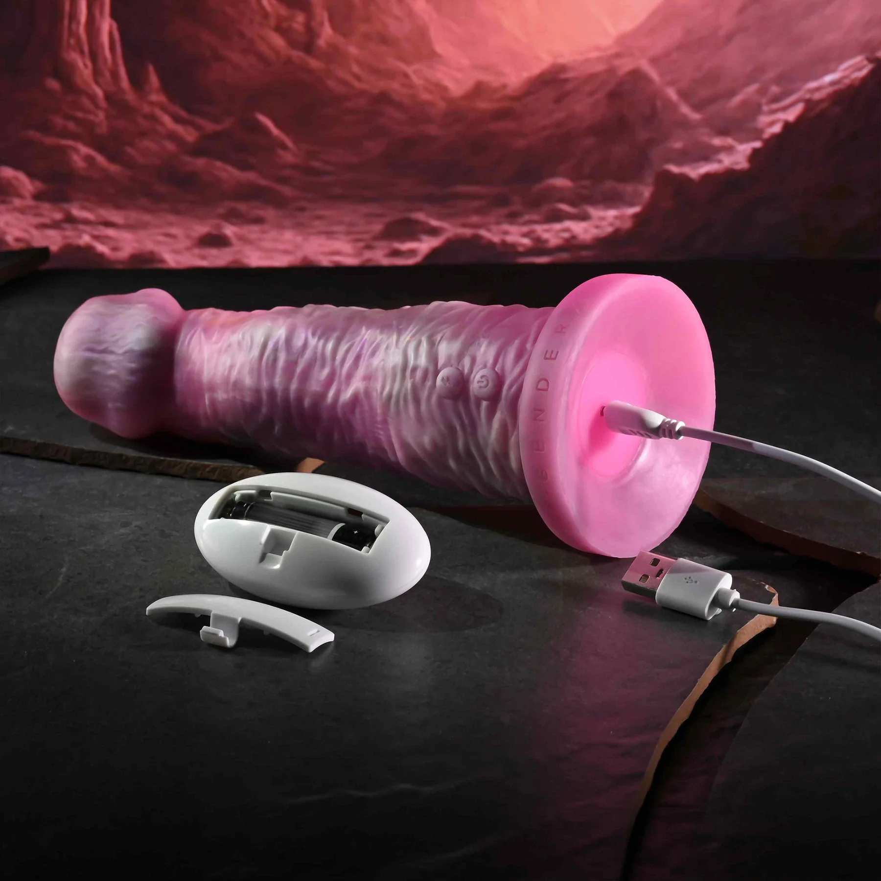 Gender X Whimsical 8.25" Silicone Vibrating Dildo With Remote - Image 14