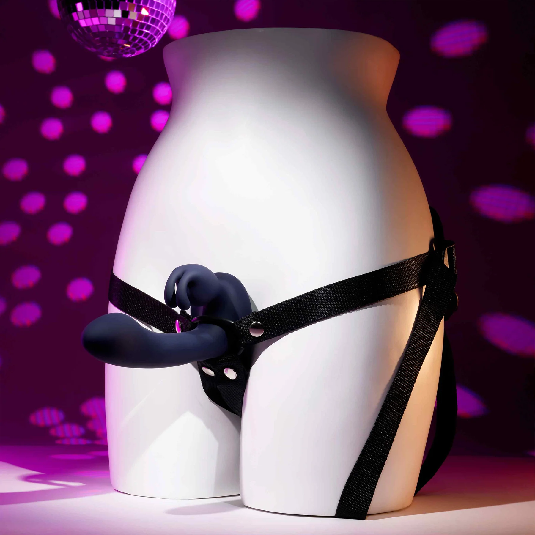 Giving Vibes Rechargeable Silicone Triple Stimulation Strap-On Vibrator By Evolved Novelties - Image 8