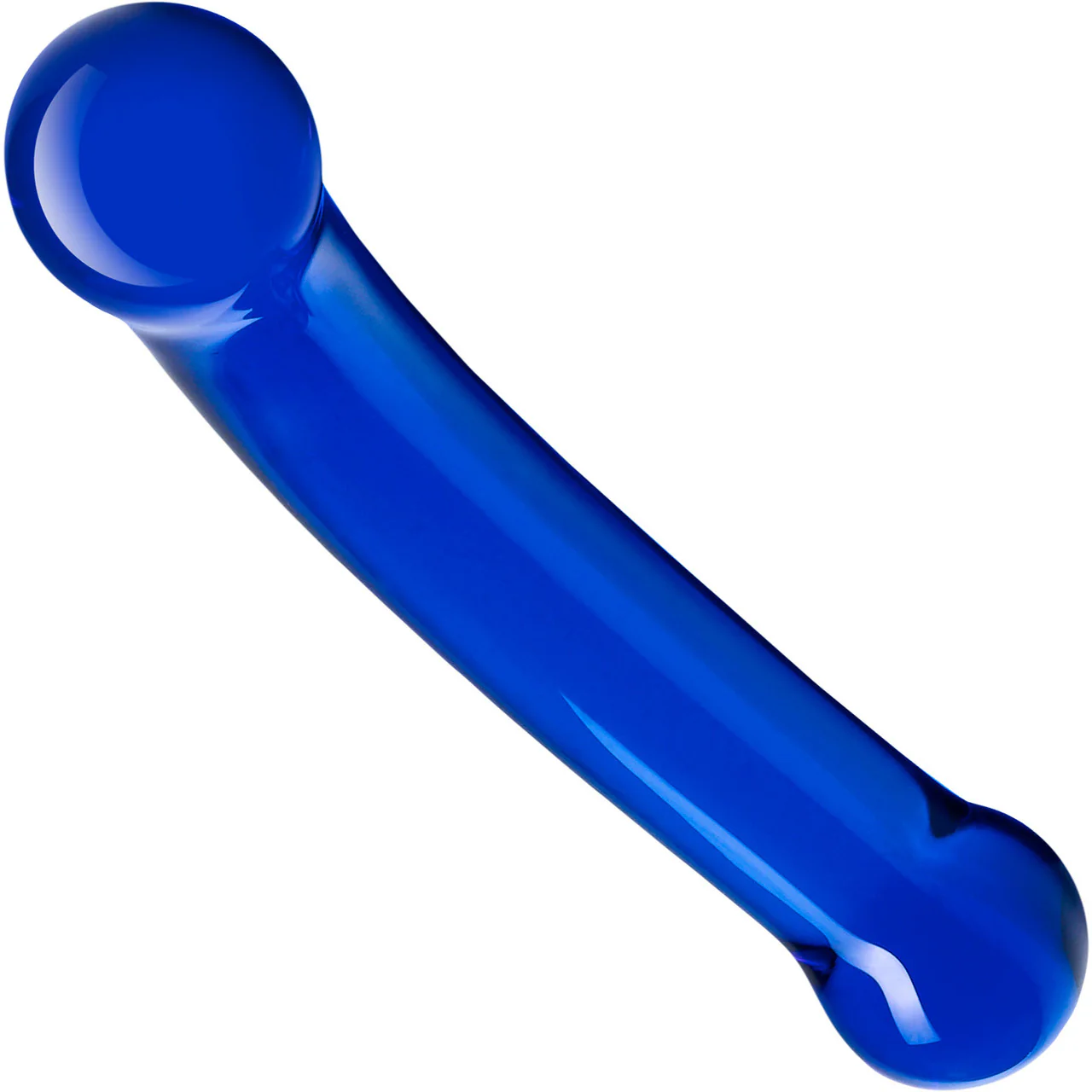 Gläs Curved Glass G-Spot Dildo - Blue - Image 3