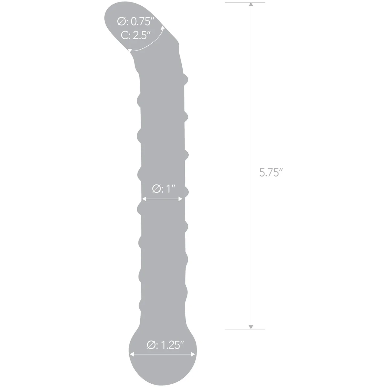 Gläs Mr. Swirly G-Spot Glass Dildo - Clear & Blue - Image 5