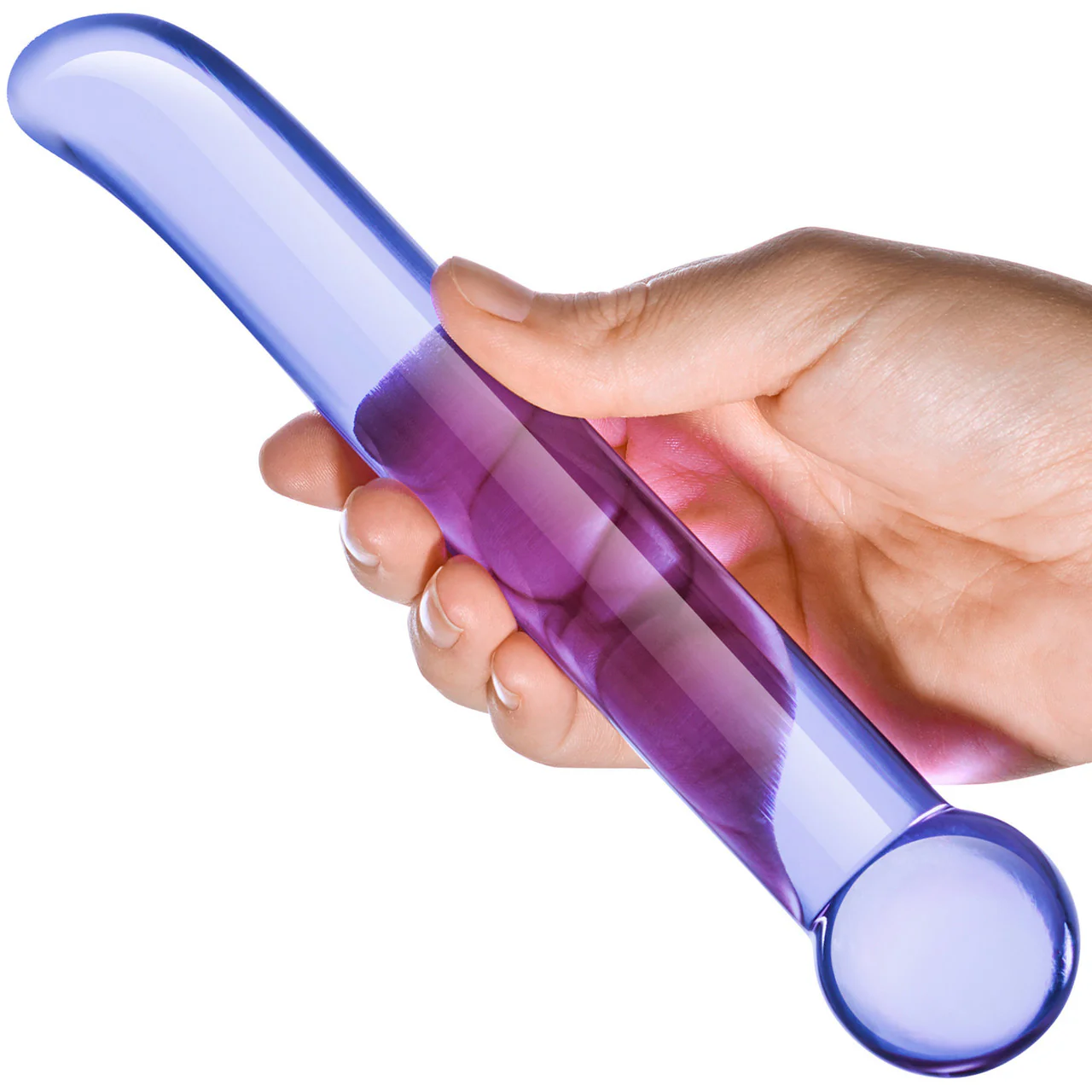 Gläs Purple G-Spot Tickler Glass Dildo - Image 3
