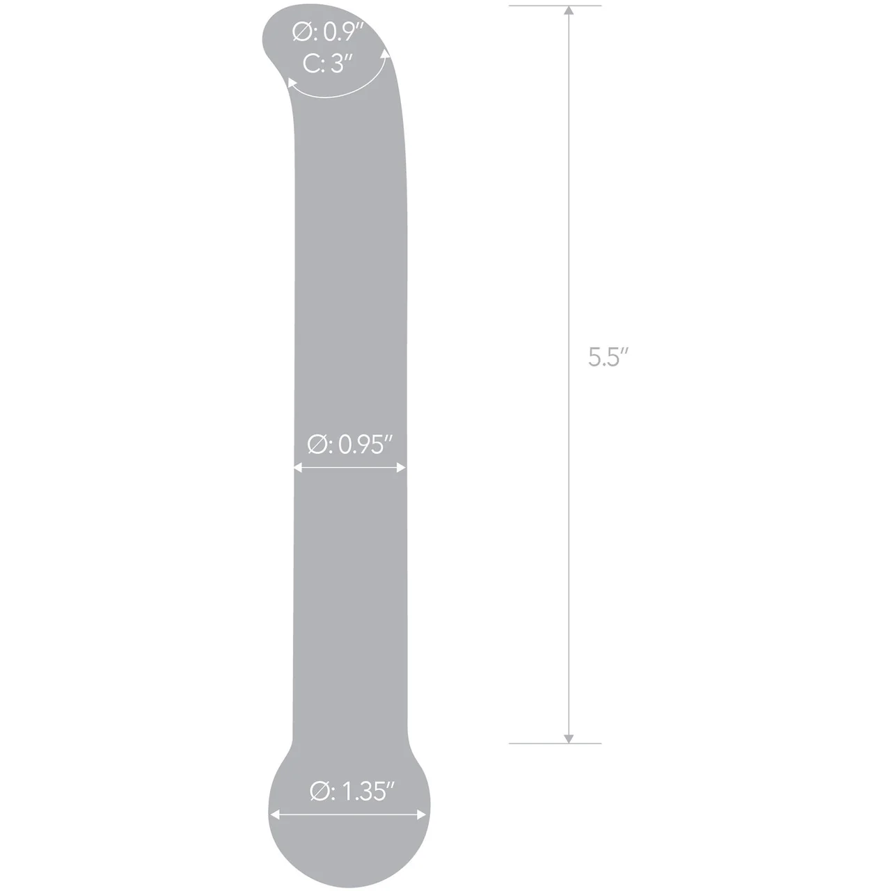 Gläs Purple G-Spot Tickler Glass Dildo - Image 5