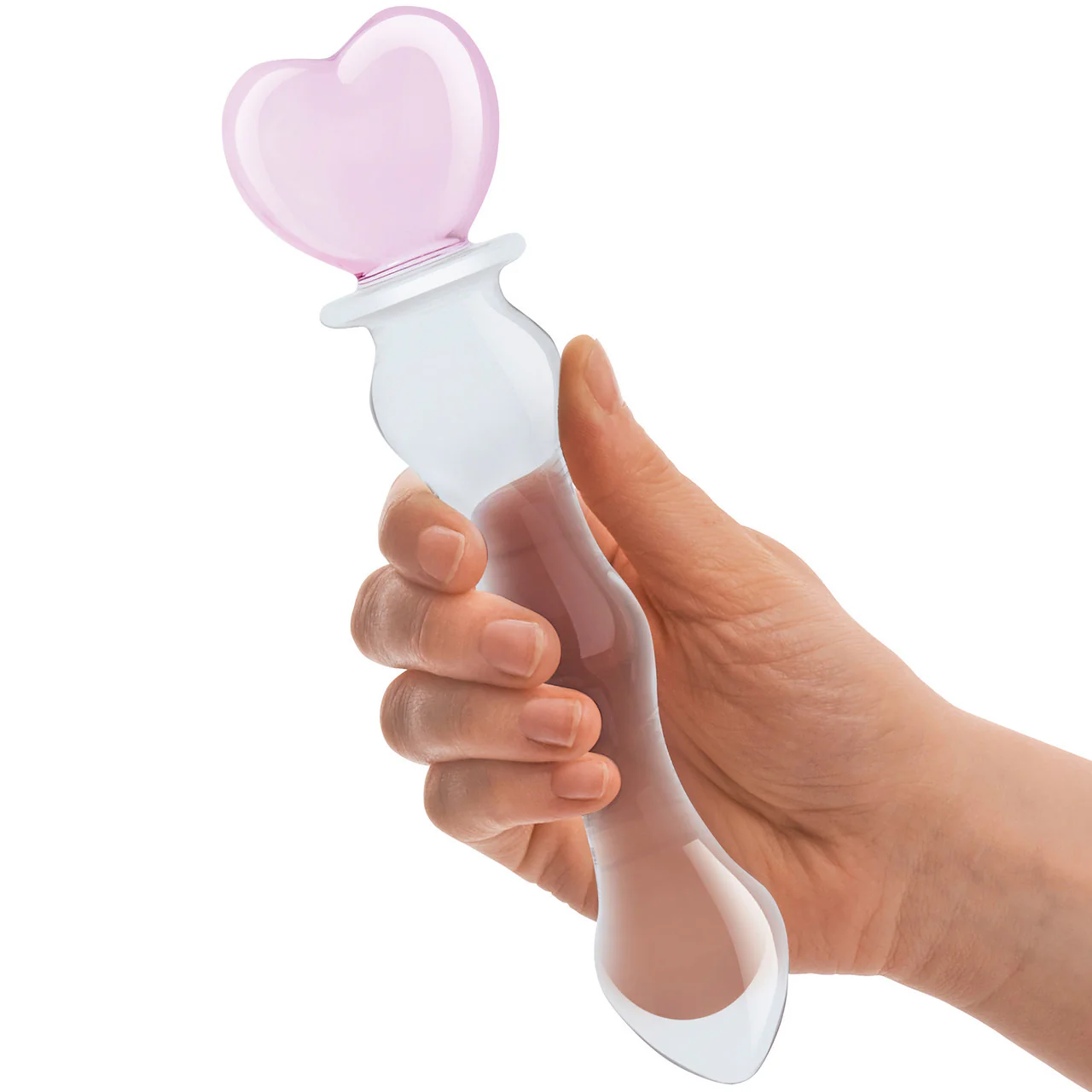 Gläs Sweetheart Glass Dildo - Clear & Pink - Image 3