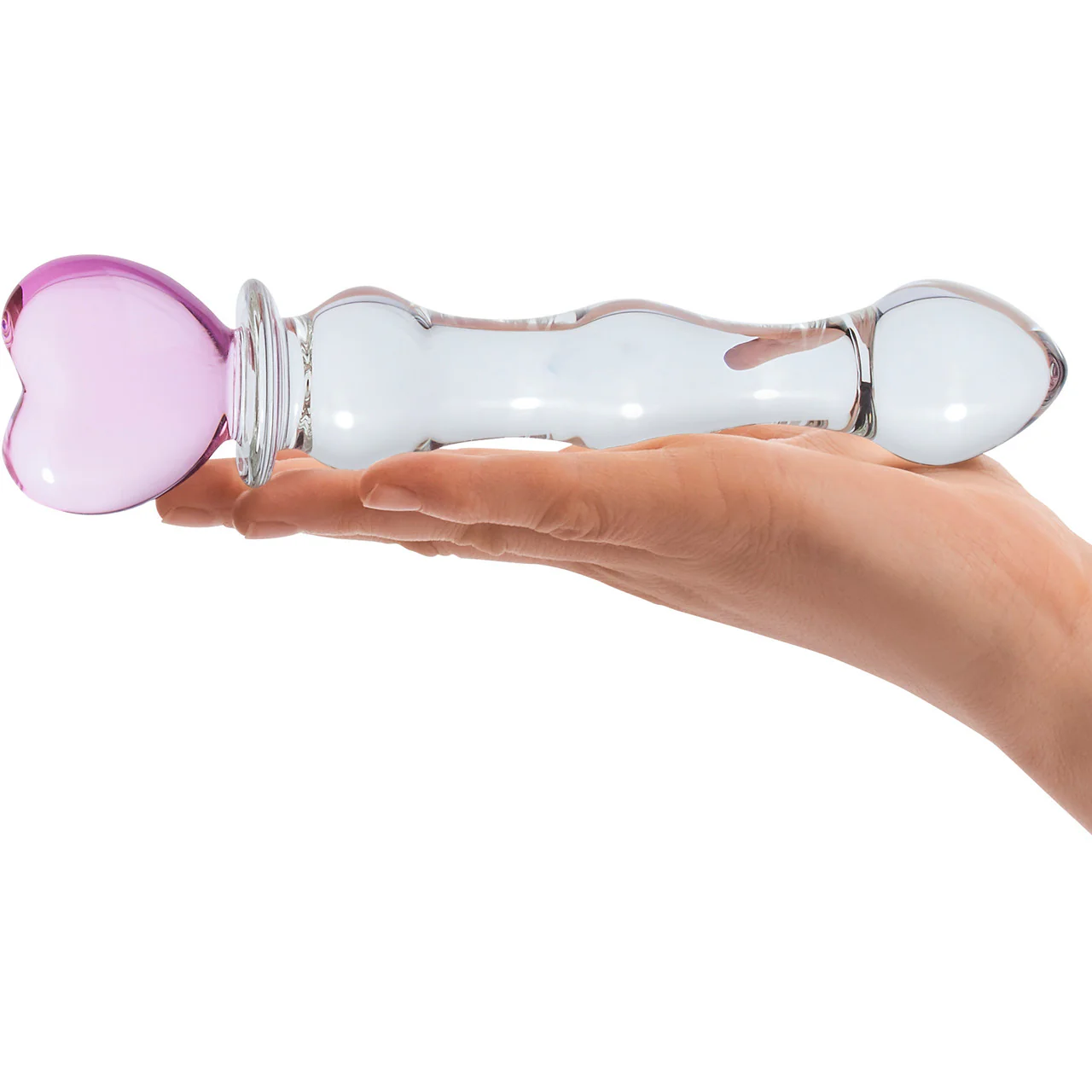 Gläs Sweetheart Glass Dildo - Clear & Pink - Image 4