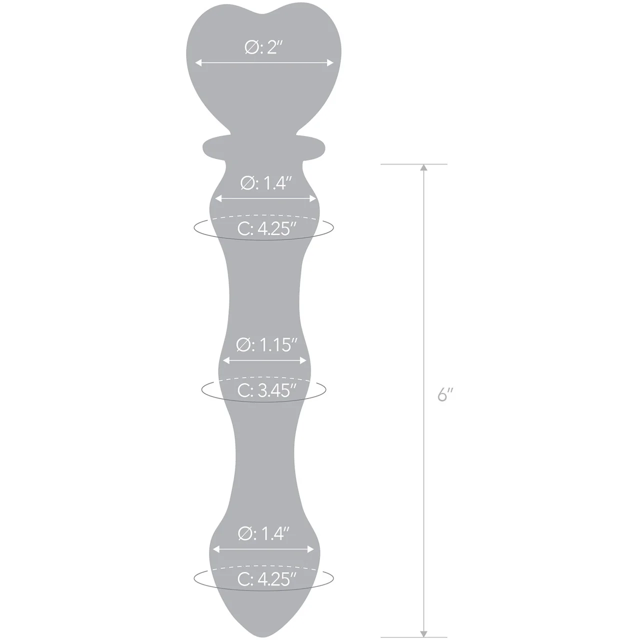 Gläs Sweetheart Glass Dildo - Clear & Pink - Image 5
