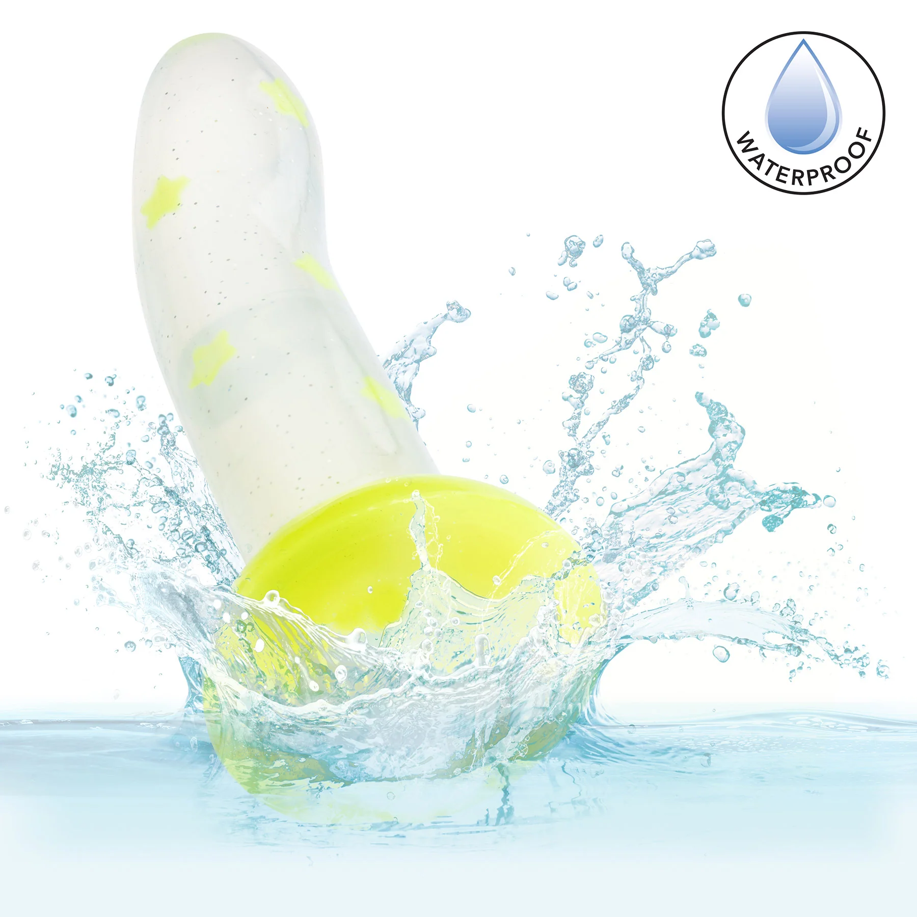 Glow Stick Star 6" Glow In The Dark Silicone Suction Cup Dildo By CalExotics - Image 4