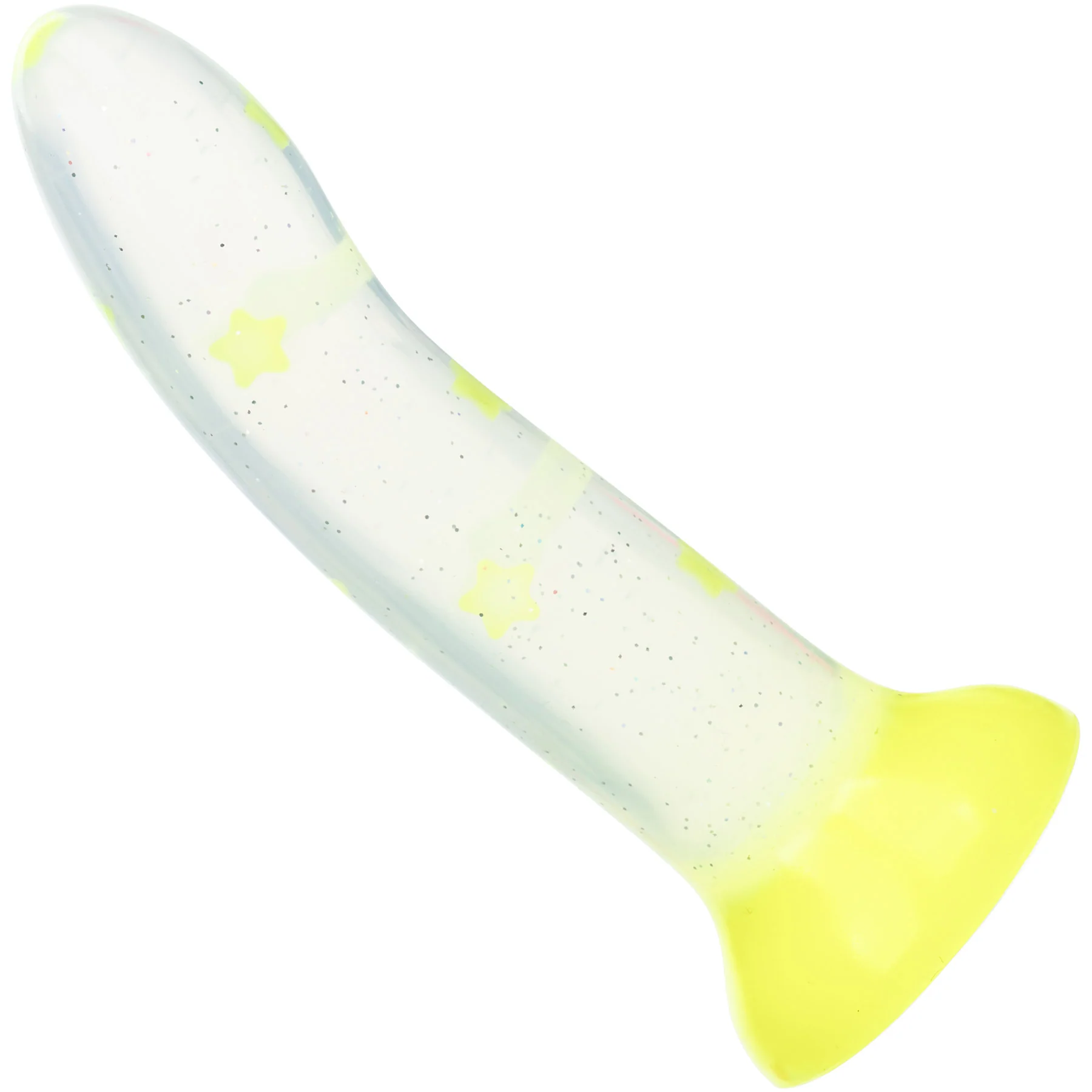 Glow Stick Star 6" Glow In The Dark Silicone Suction Cup Dildo By CalExotics - Image 5