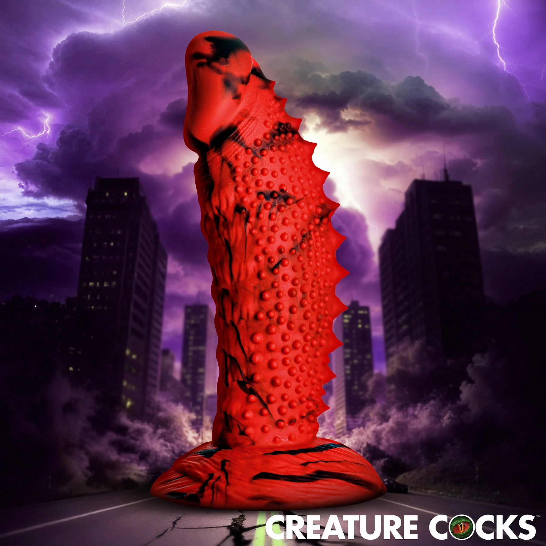 Gojira 7.3" Silicone Suction Cup Dildo By Creature Cocks - Image 7