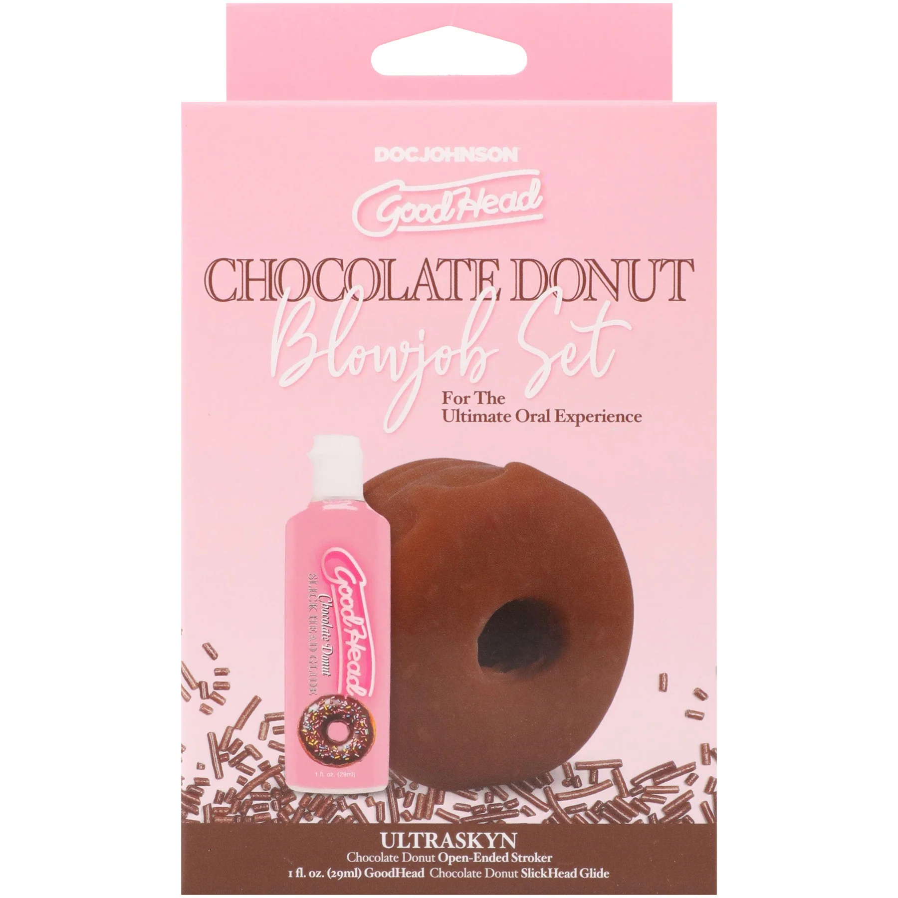 GoodHead Chocolate Donut Blowjob Set With Stroker & Slick Head Glide By Doc Johnson - Image 7