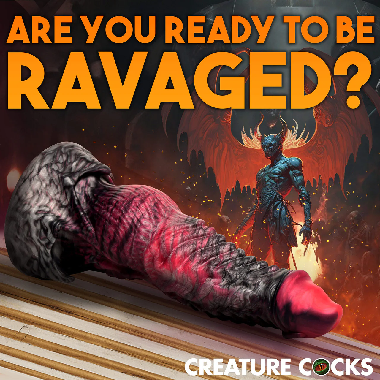 Hades 8.25" Silicone Suction Cup Dildo By Creature Cocks - Medium - Image 7