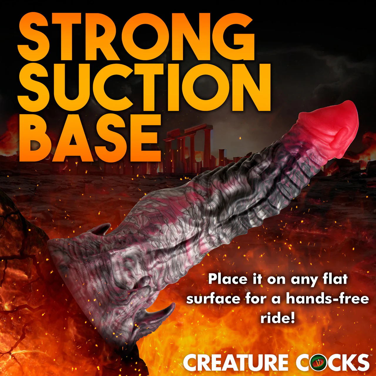 Hades 8.25" Silicone Suction Cup Dildo By Creature Cocks - Medium - Image 9