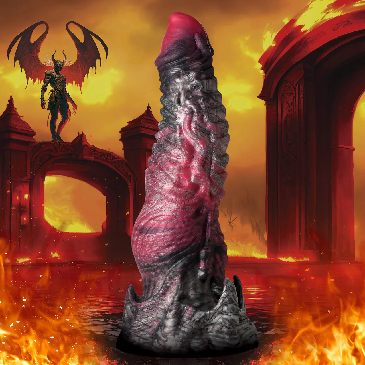 Hades 9.25" Silicone Suction Cup Dildo By Creature Cocks - Large - Image 13