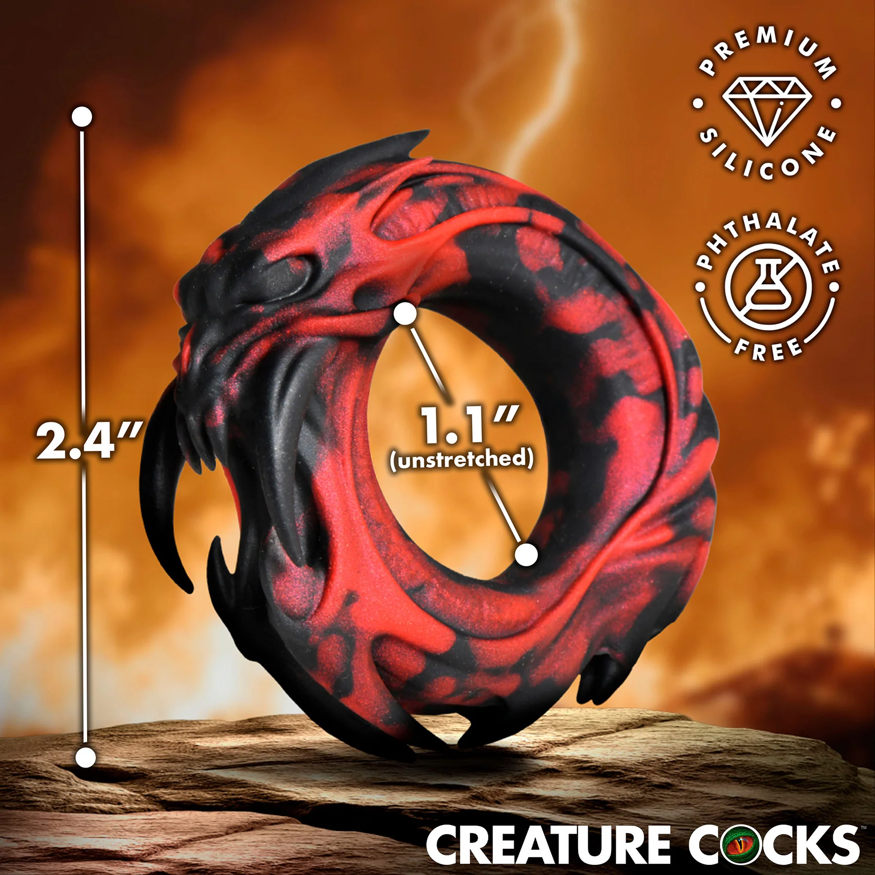 Hell Fang Demon Inspired Silicone Cock Ring By Creature Cocks - Image 4