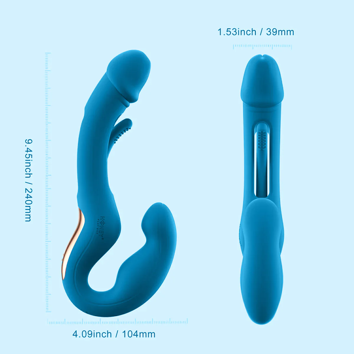 Honey Play Box Harmony Duo App Enabled Tapping Finger Silicone Strapless Strap-On - Image 8