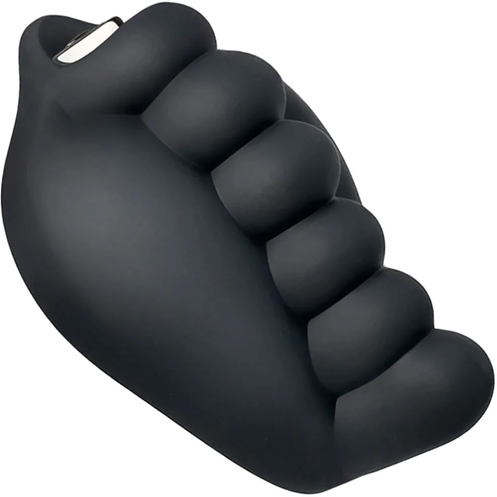 Honeybunch Soft Silicone Dildo Base with Vibe Pocket for Harness Play By Banana Pants - Black - Image 5