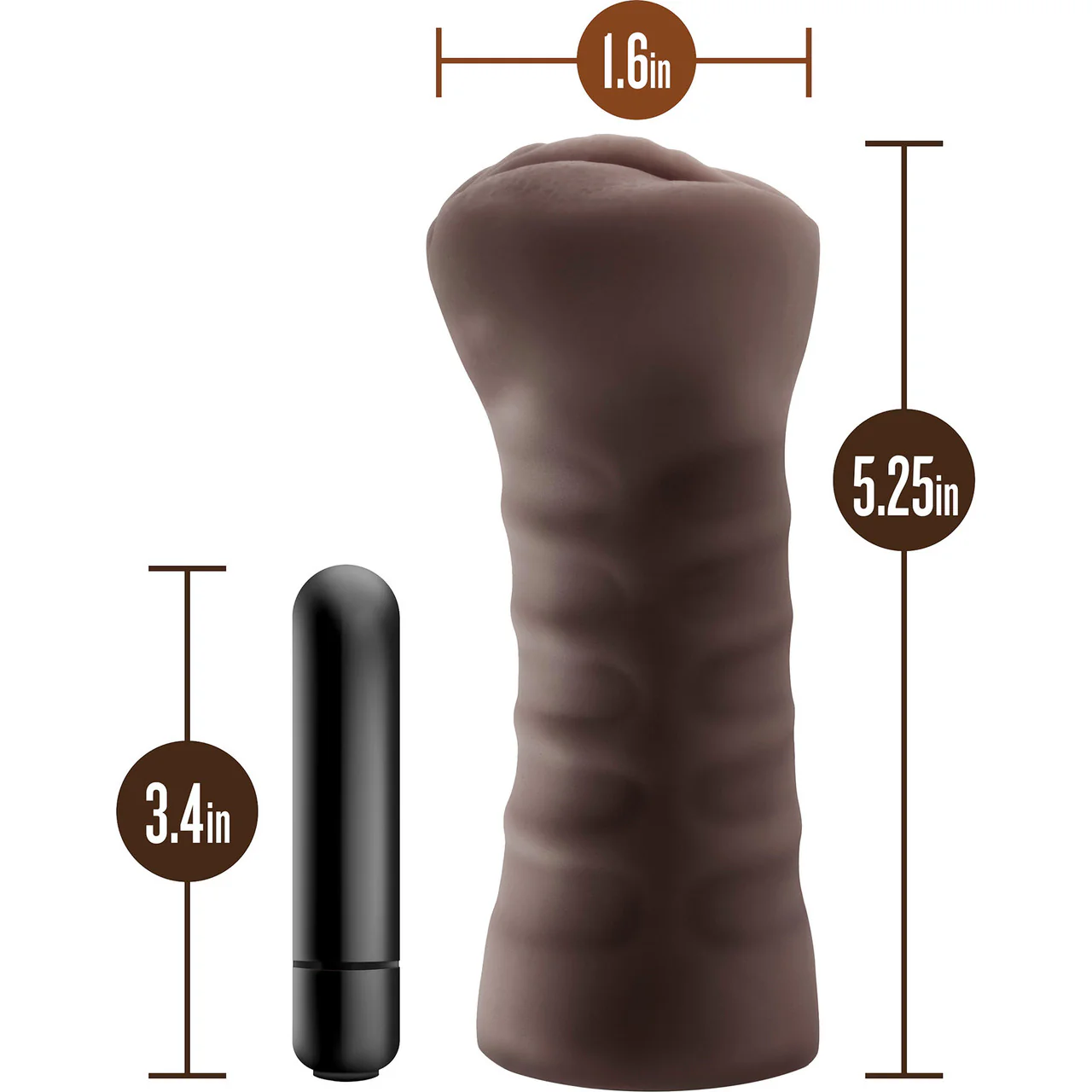 Hot Chocolate Alexis Pussy Shaped Penis Masturbator By Blush - Image 3