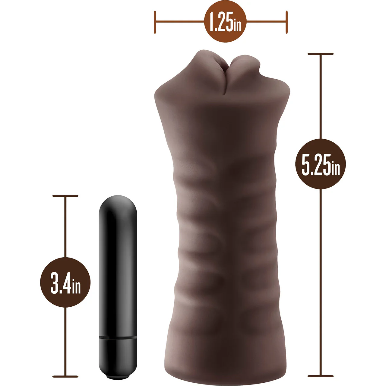 Hot Chocolate Heather Mouth Shaped Penis Masturbator By Blush - Image 3