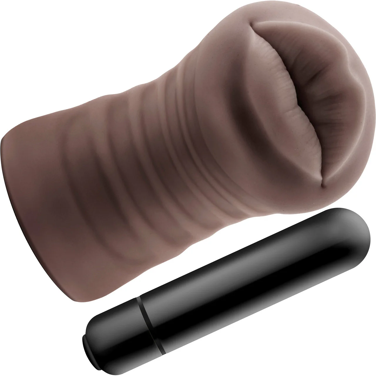 Hot Chocolate Renee Mouth Shaped Penis Masturbator By Blush - Image 2