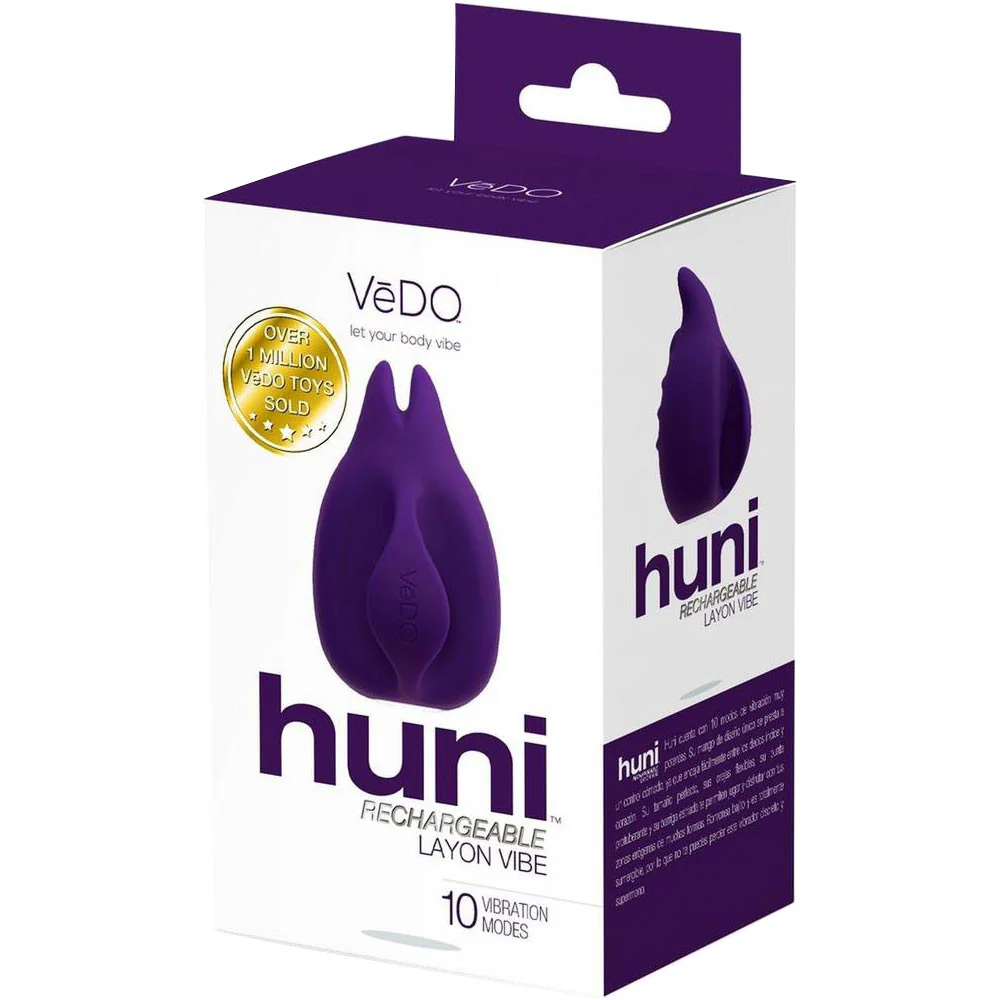 Huni Rechargeable Waterproof Silicone Lay-On Clitoral Vibrator by VeDO - Deep Purple - Image 4