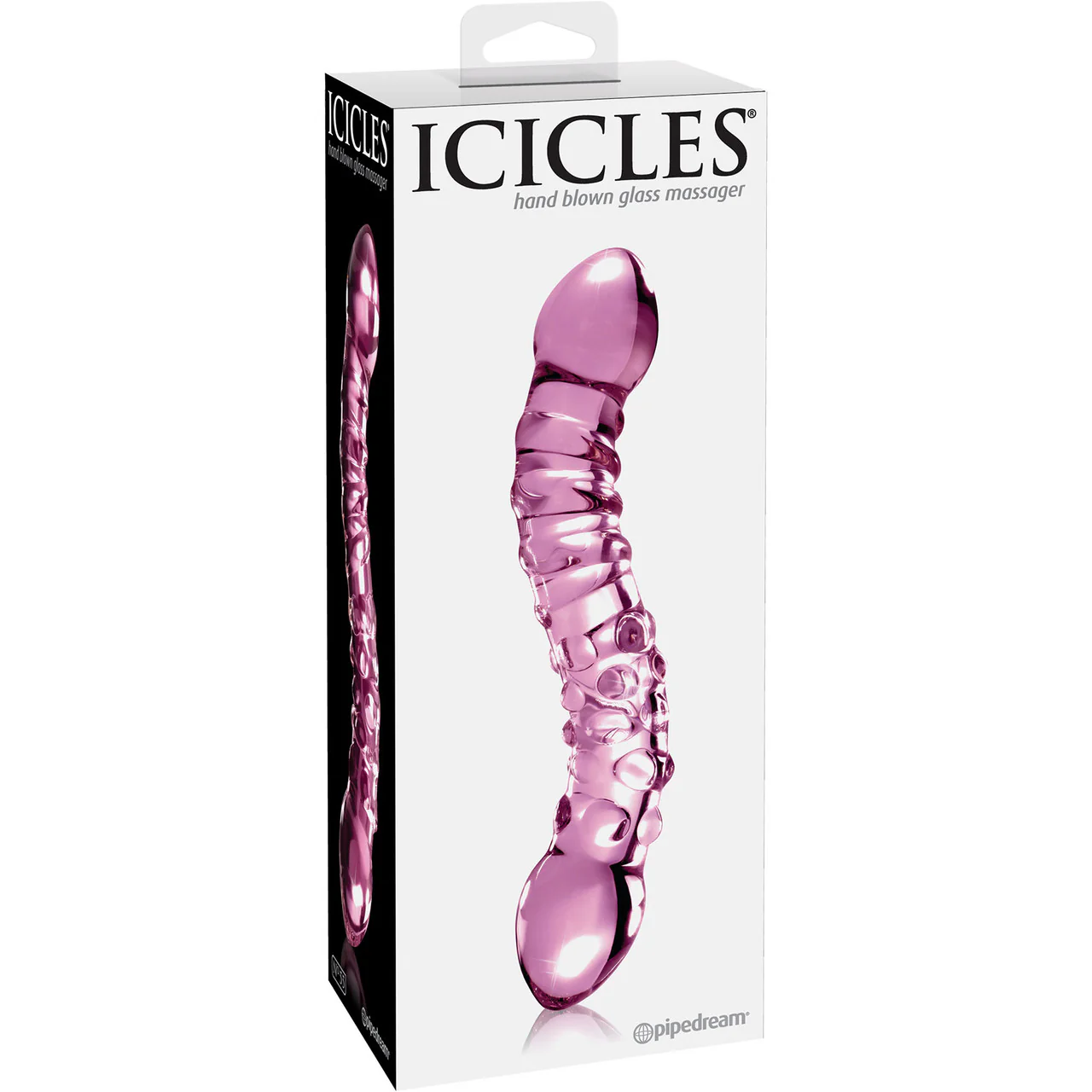 Icicles No. 55 Pink Glass G-Spot Dildo - Image 4