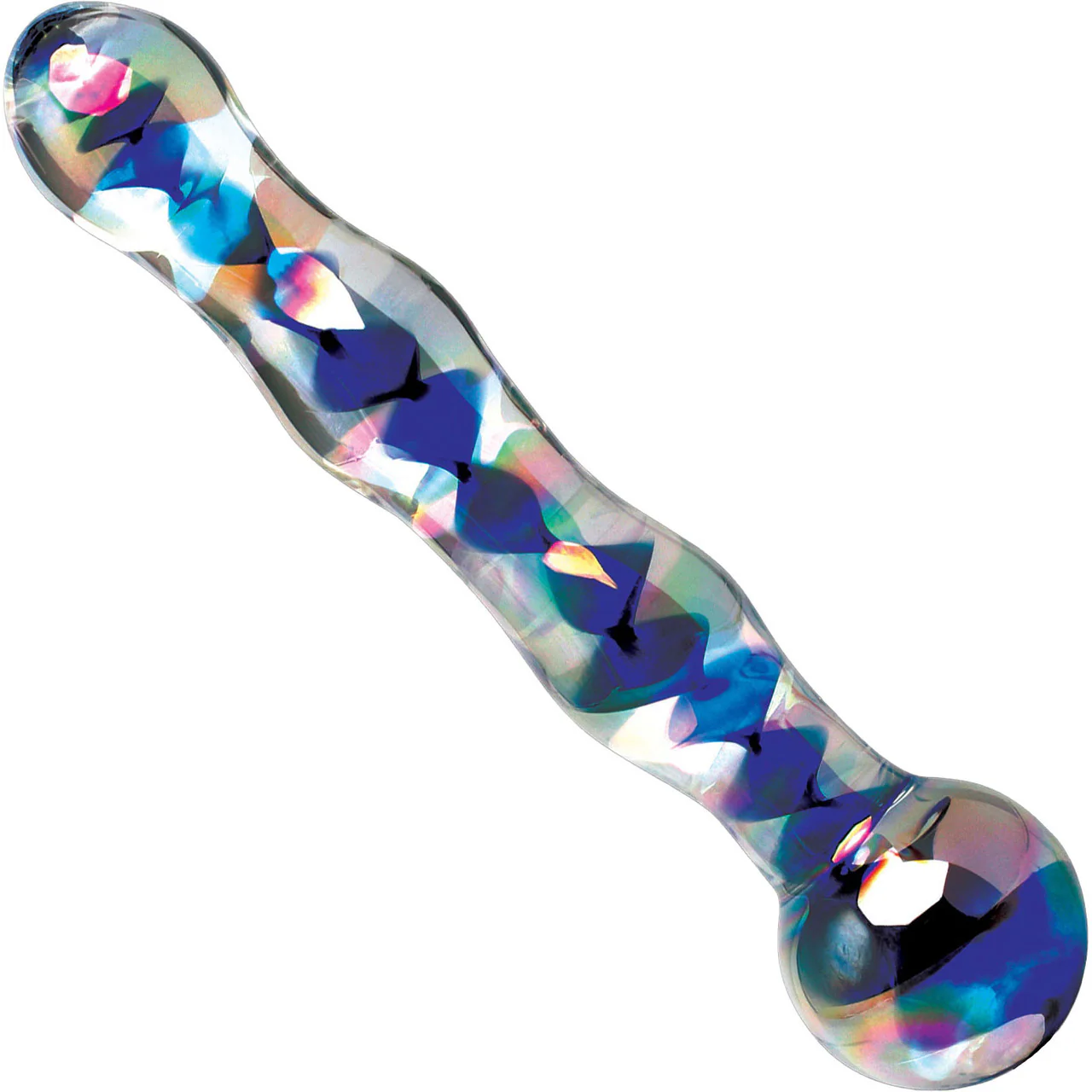 Icicles No. 8 Sapphire Spiral Glass Dildo - Image 2