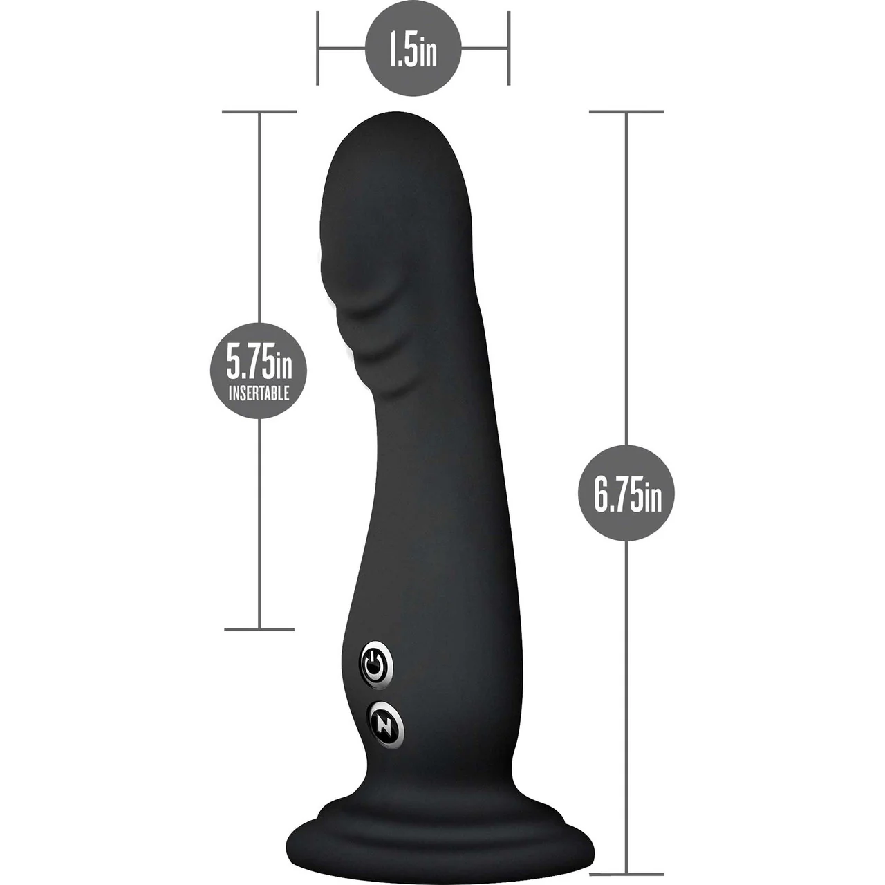 Impressions Amsterdam Rechargeable Waterproof Silicone G-Spot Suction Cup Vibrator By Blush - Black - Image 10