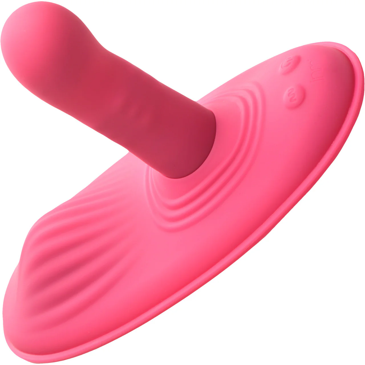 Inmi Spin 'N' Grind Rotating & Vibrating Silicone Rechargeable Grinder With Remote - Pink - Image 5