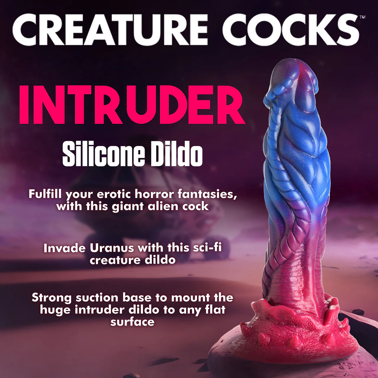 Intruder Alien 9" Silicone Suction Cup Dildo By Creature Cocks - Image 17