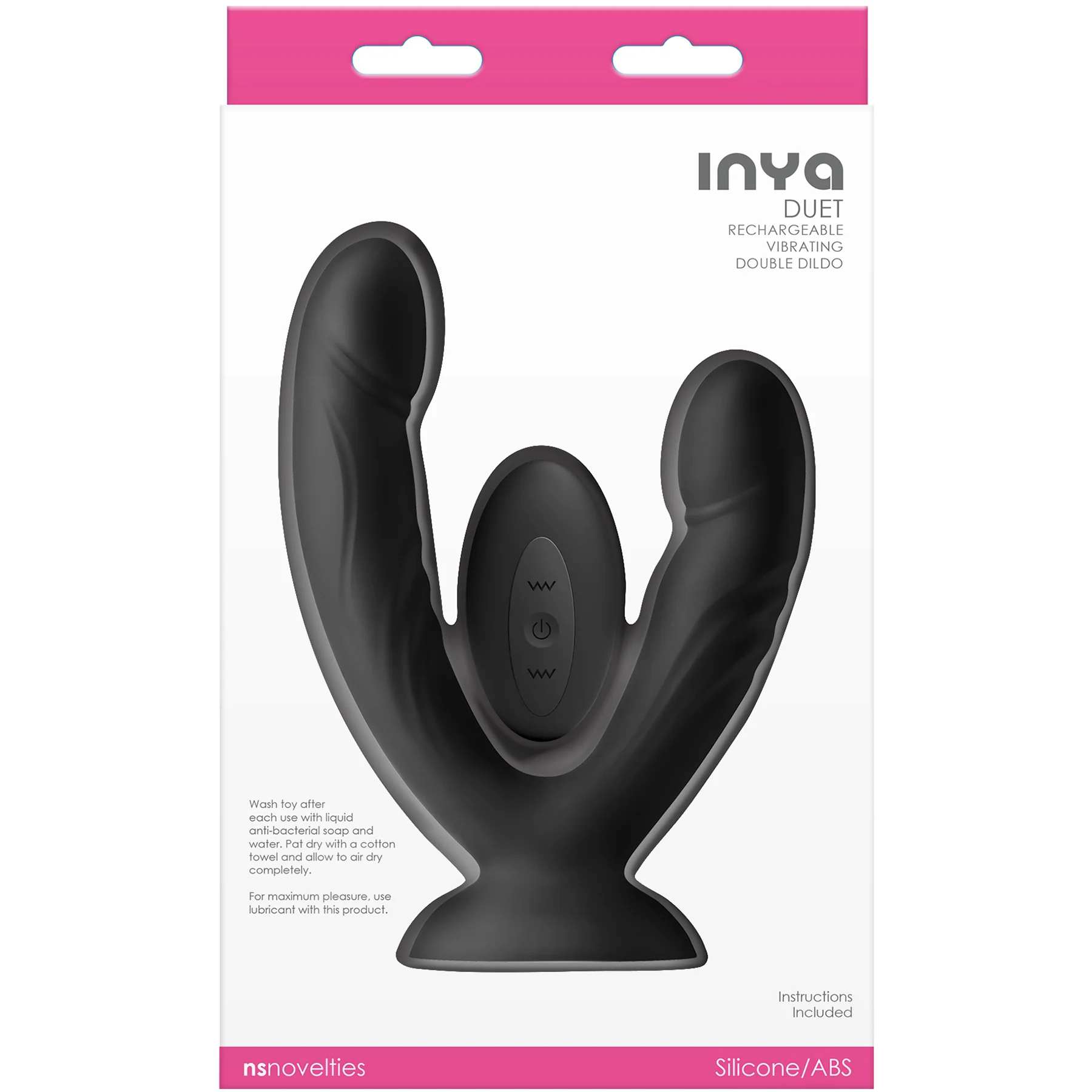INYA Duet Rechargeable Silicone Vibrating Double Dildo With Remote - Image 5
