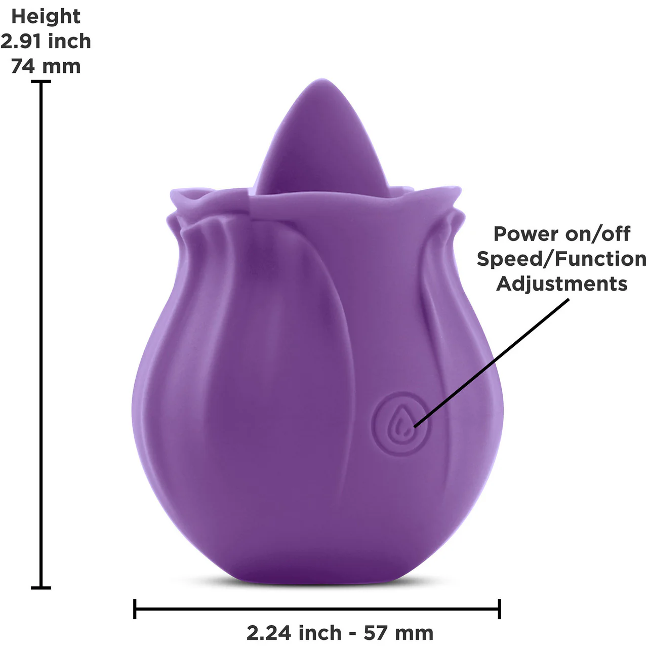 Inya The Kiss Rechargeable Silicone Clitoral Stimulator - Purple - Image 2