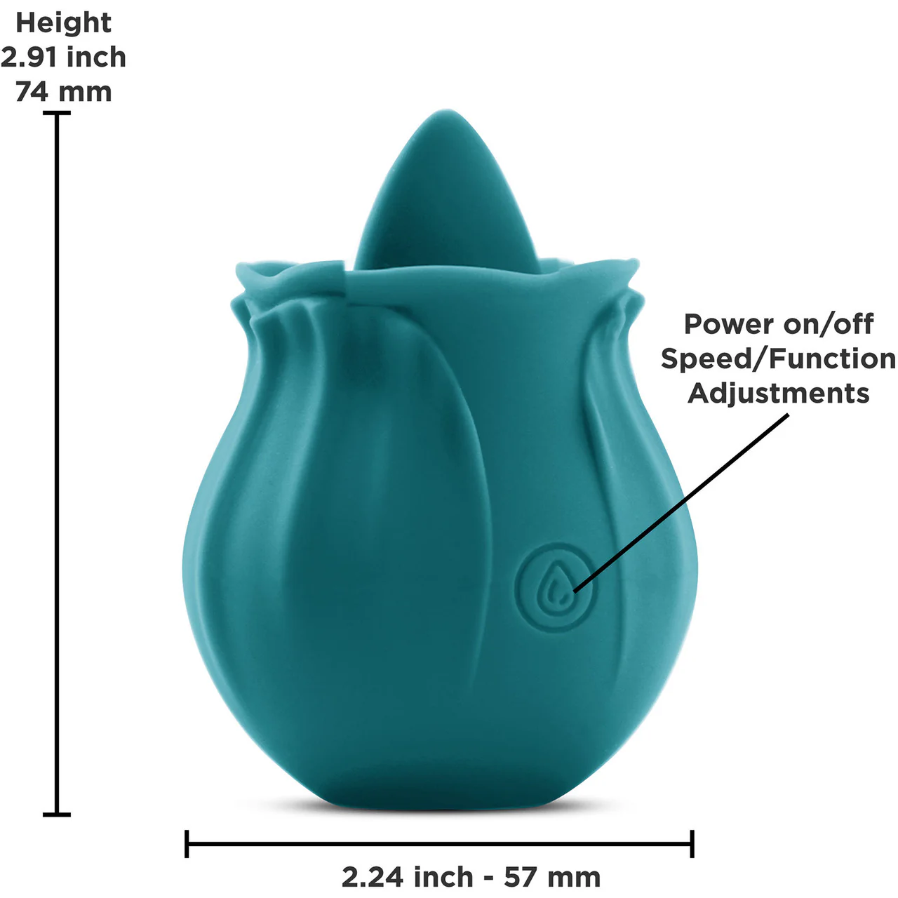 Inya The Kiss Rechargeable Silicone Clitoral Stimulator - Teal - Image 2