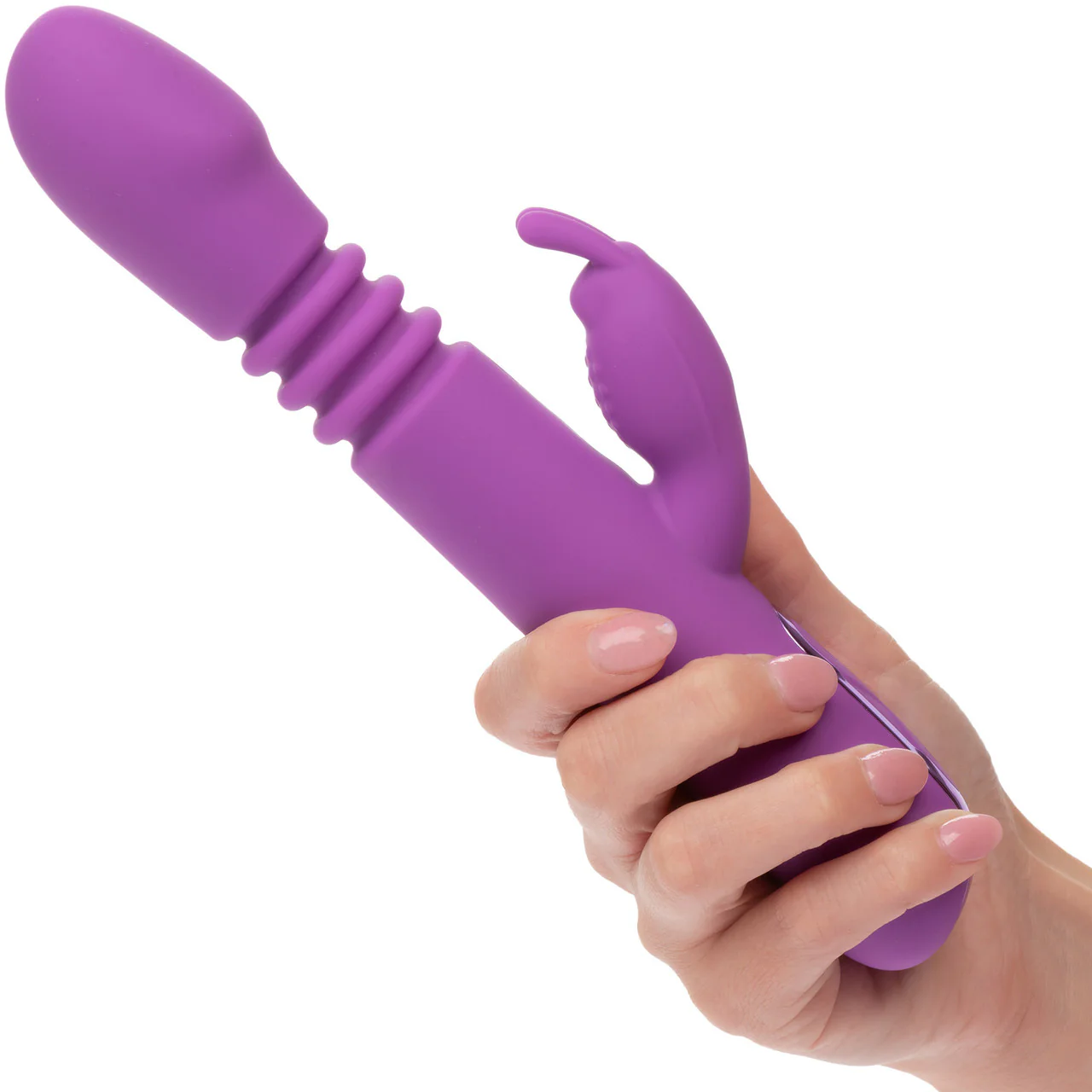 Jack Rabbit Elite Thrusting Rabbit Silicone Rechargeable Dual Stimulation Vibrator By CalExotics - Image 2