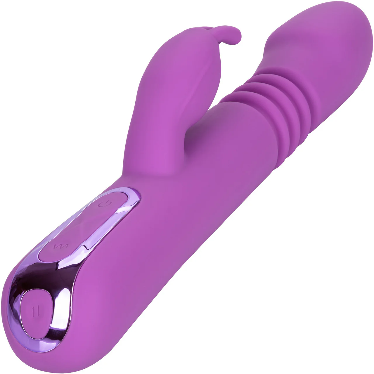 Jack Rabbit Elite Thrusting Rabbit Silicone Rechargeable Dual Stimulation Vibrator By CalExotics - Image 6