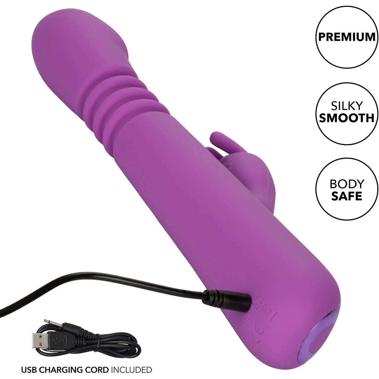 Jack Rabbit Elite Thrusting Rabbit Silicone Rechargeable Dual Stimulation Vibrator By CalExotics - Image 8
