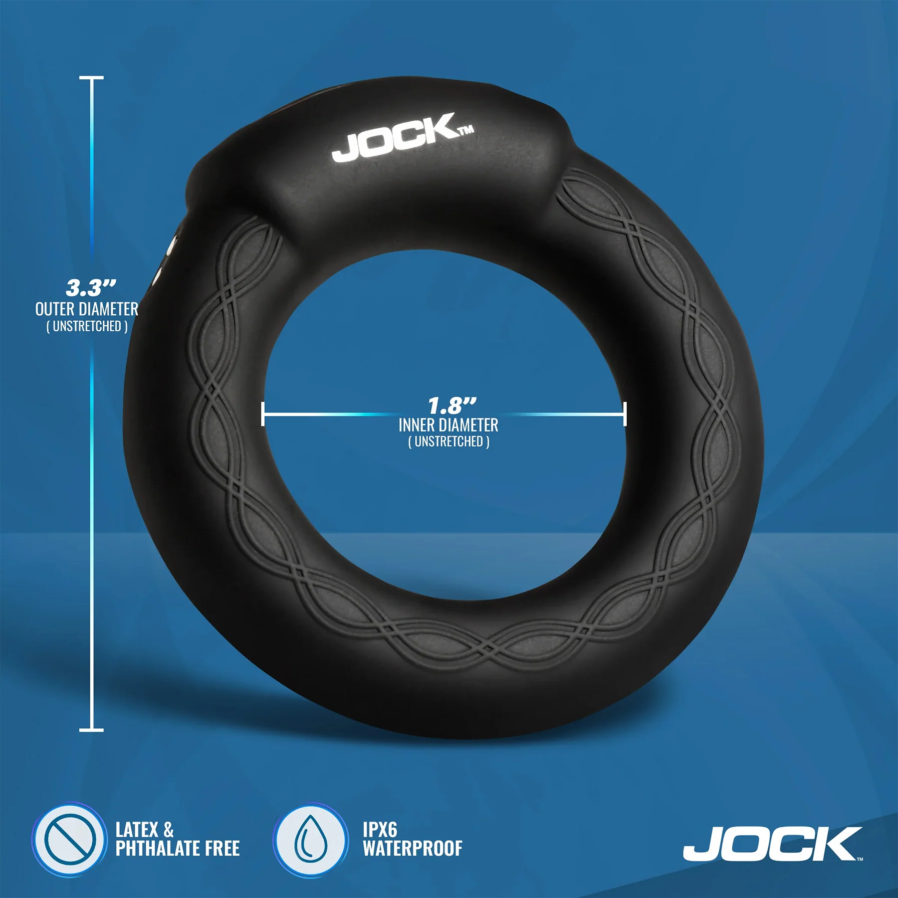 Jock Rumbler Vibrating & Warming Rechargeable Cock Ring With Remote - Image 16