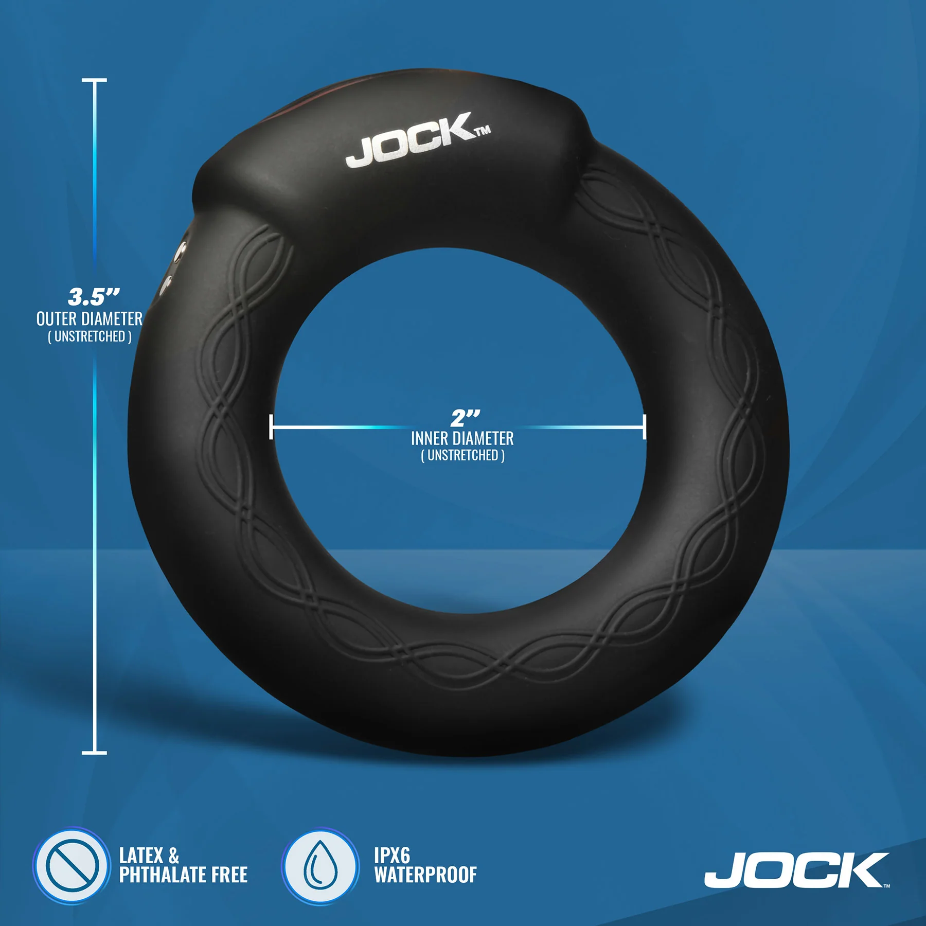 Jock Rumbler Vibrating & Warming Rechargeable Cock Ring With Remote - Image 7