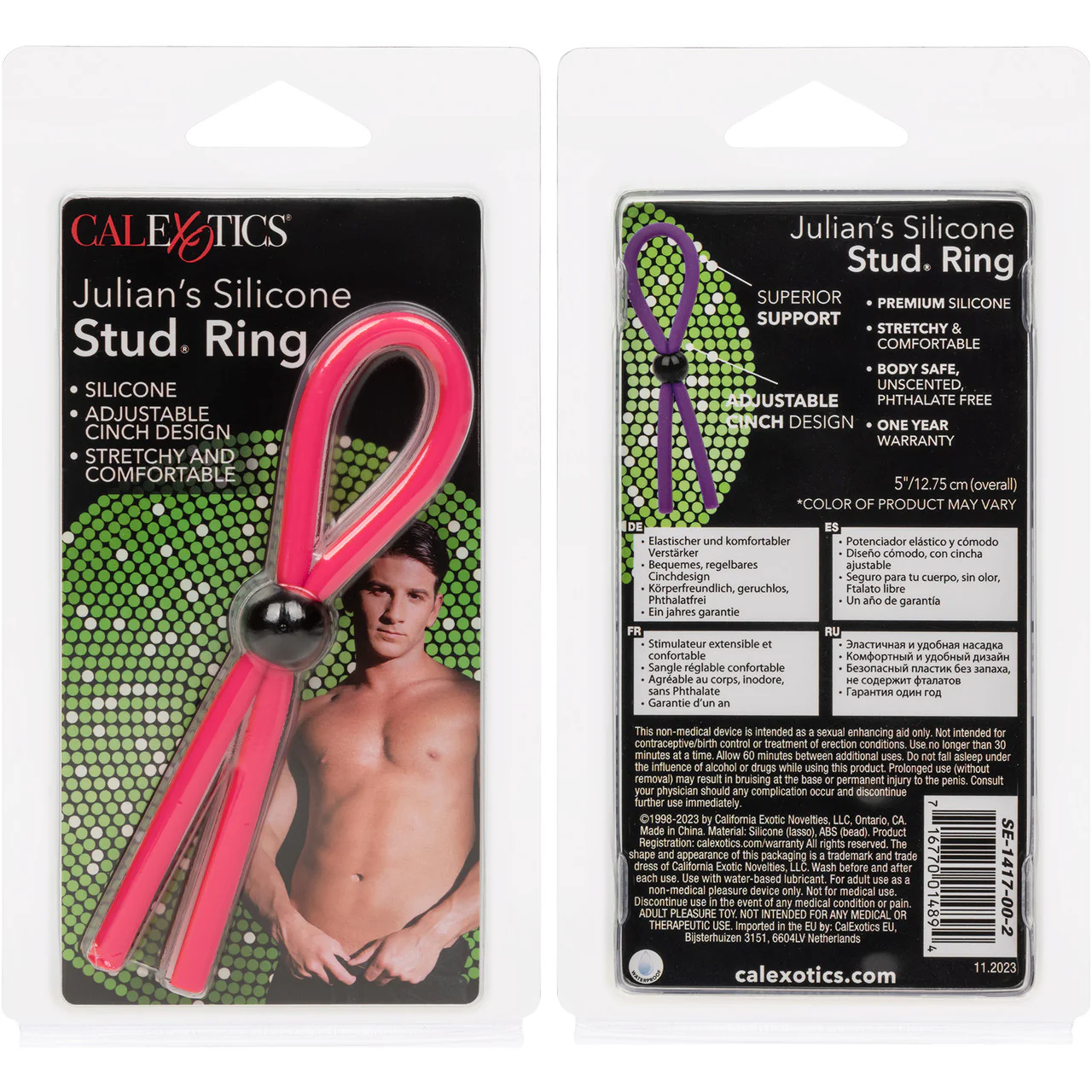 Julian's Silicone Stud Loop Cock Ring By CalExotics - Image 8