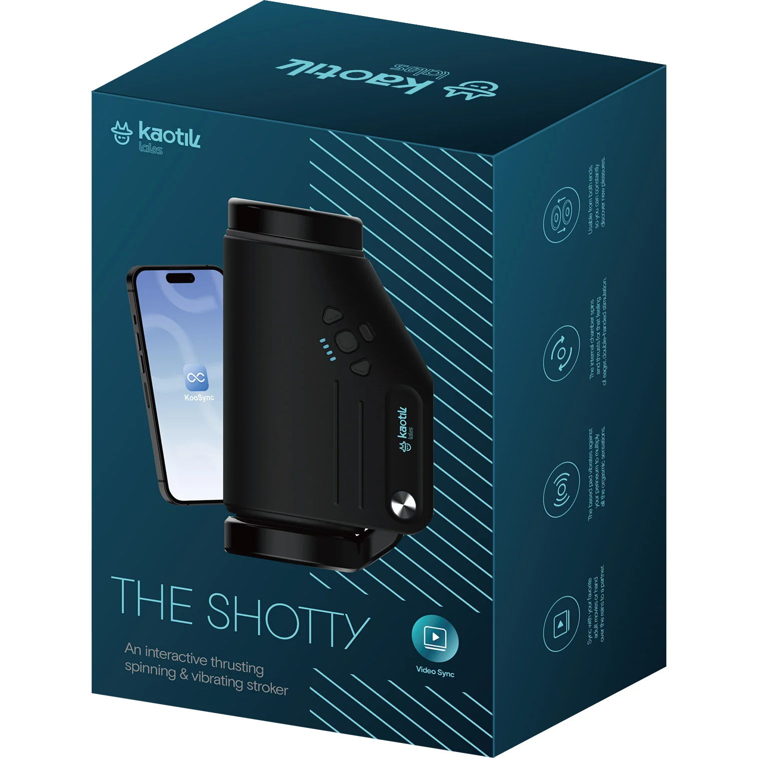 Kaotik Labs The Shotty App Enabled Spinning & Thrusting Penis Masturbator - Image 37