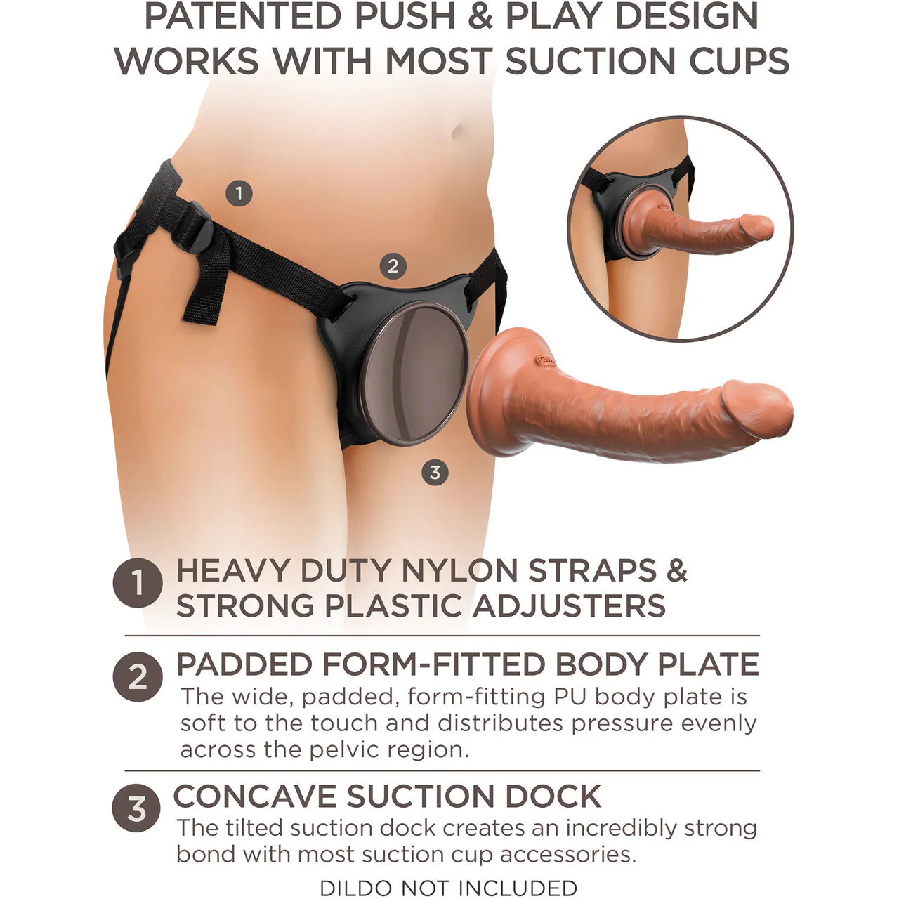 King Cock Elite Comfy Body Dock Strap-On Harness For Suction Cup Dildos - Image 7
