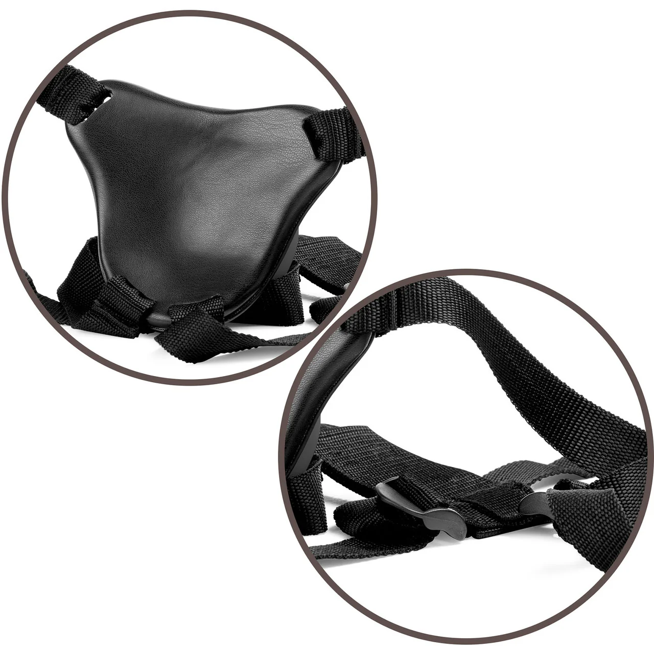 King Cock Elite Deluxe Body Dock Strap-On Kit With Swinging Crown Jewels & Silicone 8 Inch Dildo - Vanilla - Image 12