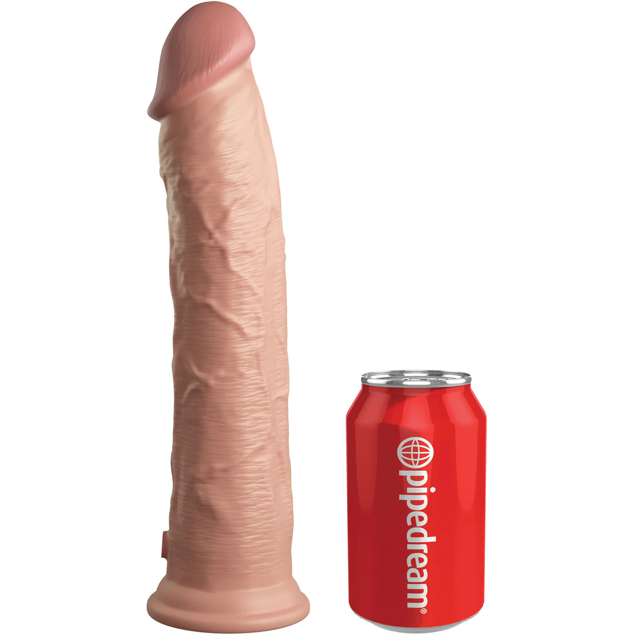 King Cock Elite Dual Density 11" Silicone Suction Cup Dildo - Vanilla - Image 3