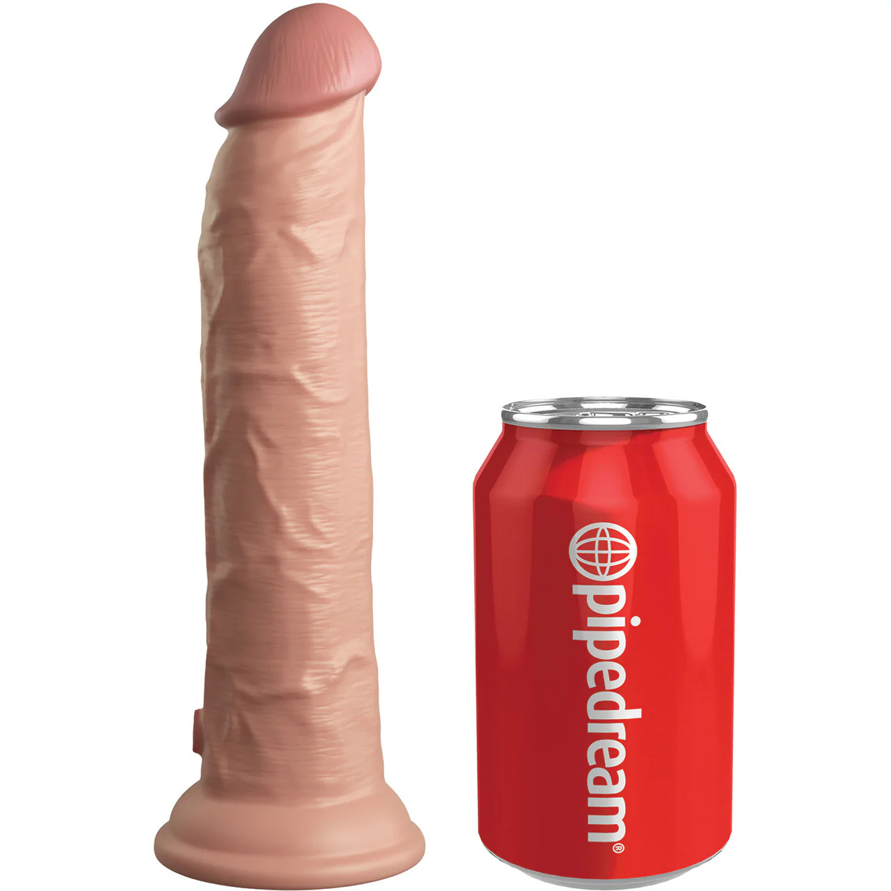 King Cock Elite Dual Density 9" Silicone Suction Cup Dildo - Vanilla - Image 3