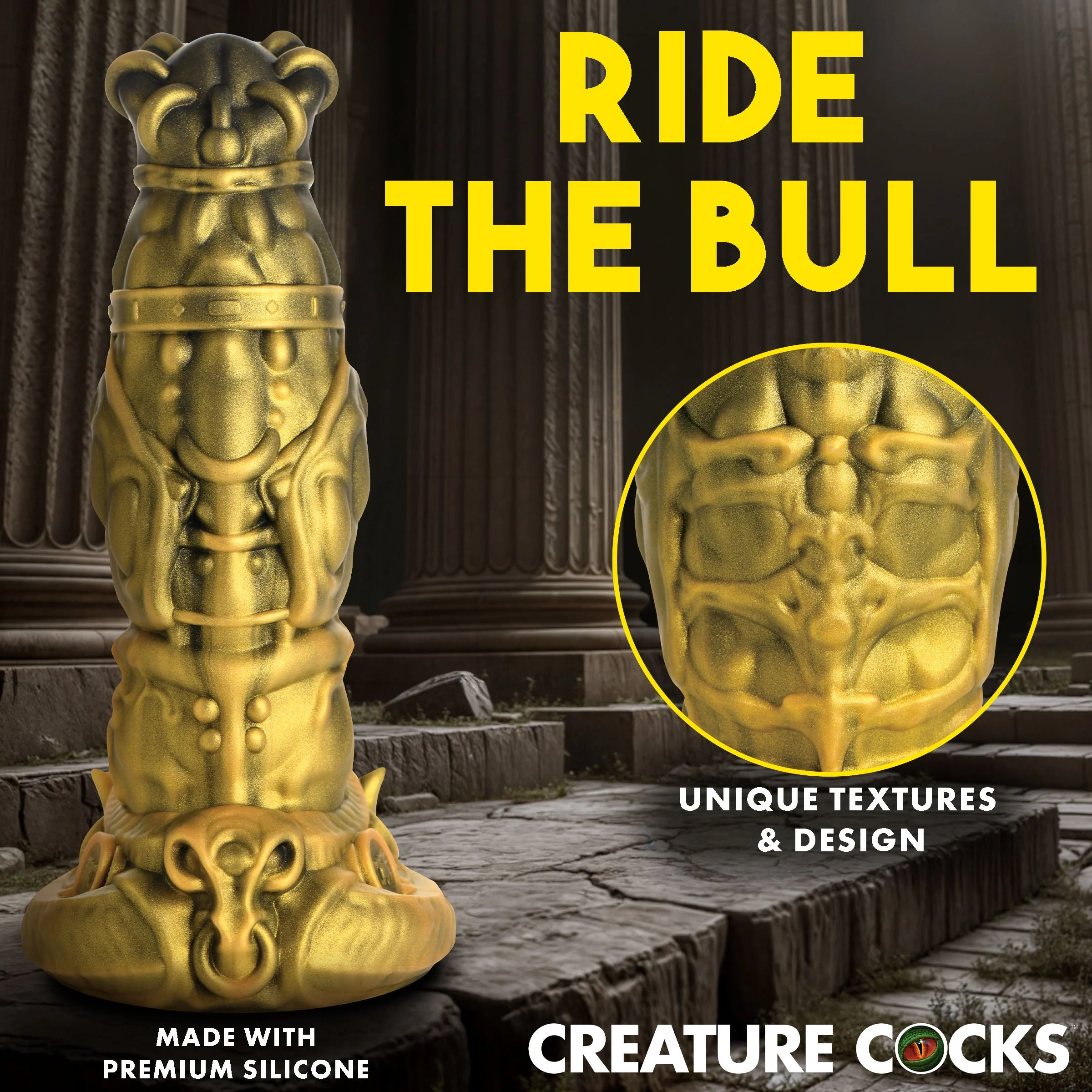 King Minotaur 9.3" Silicone Suction Cup Dildo By Creature Cocks - Image 2