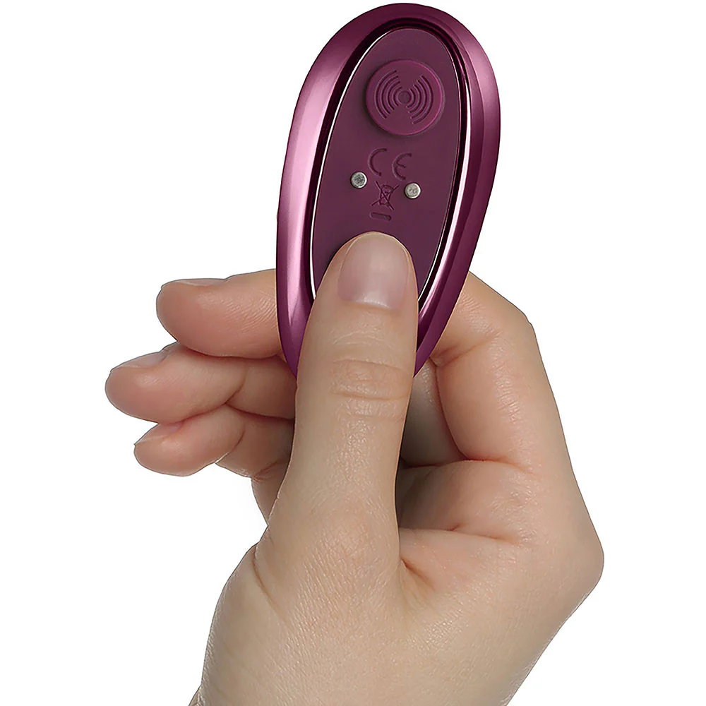 Knickerbocker Glory Rechargeable Silicone Clitoral Stimulator With Remote By Rocks-Off - Burgundy - Image 3