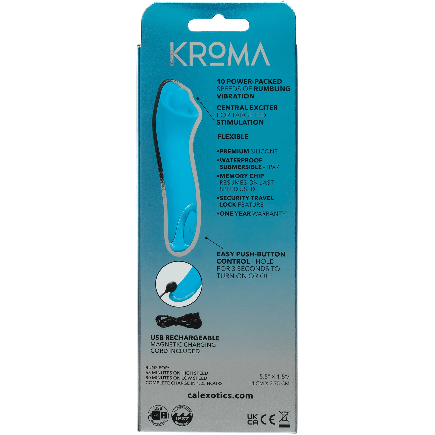 Kroma Turbo Exciter Rechargeable Silicone Mini Massager By CalExotics - Image 9
