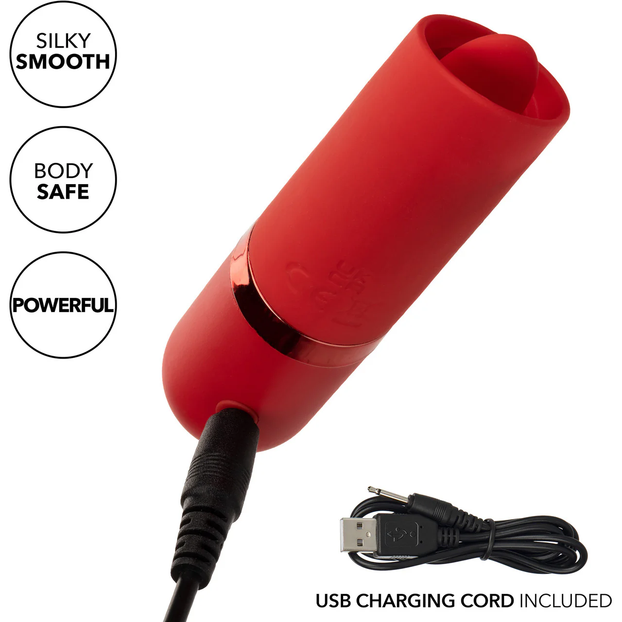 Kyst Flicker Tongue Powerful Waterproof Rechargeable Bullet Vibrator By CalExotics - Red - Image 11
